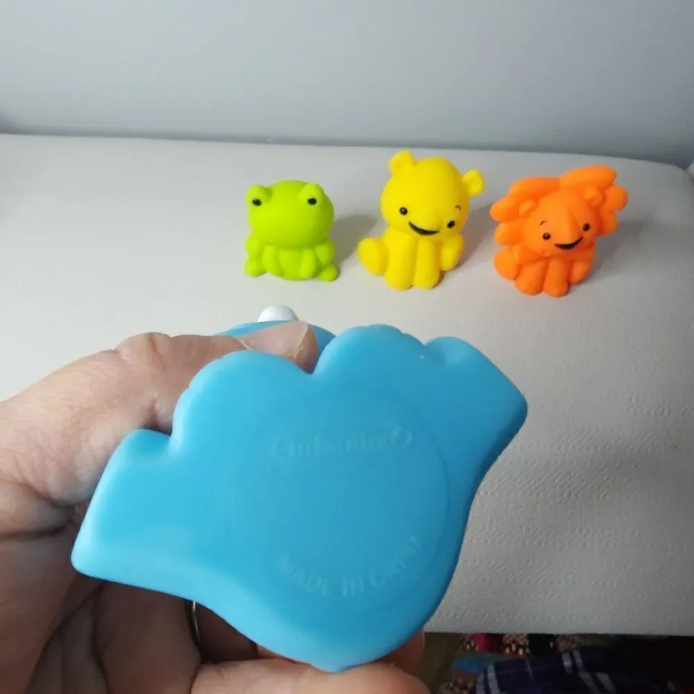 Infantino Rubber Bath Tub Toys 4-Animal Lot